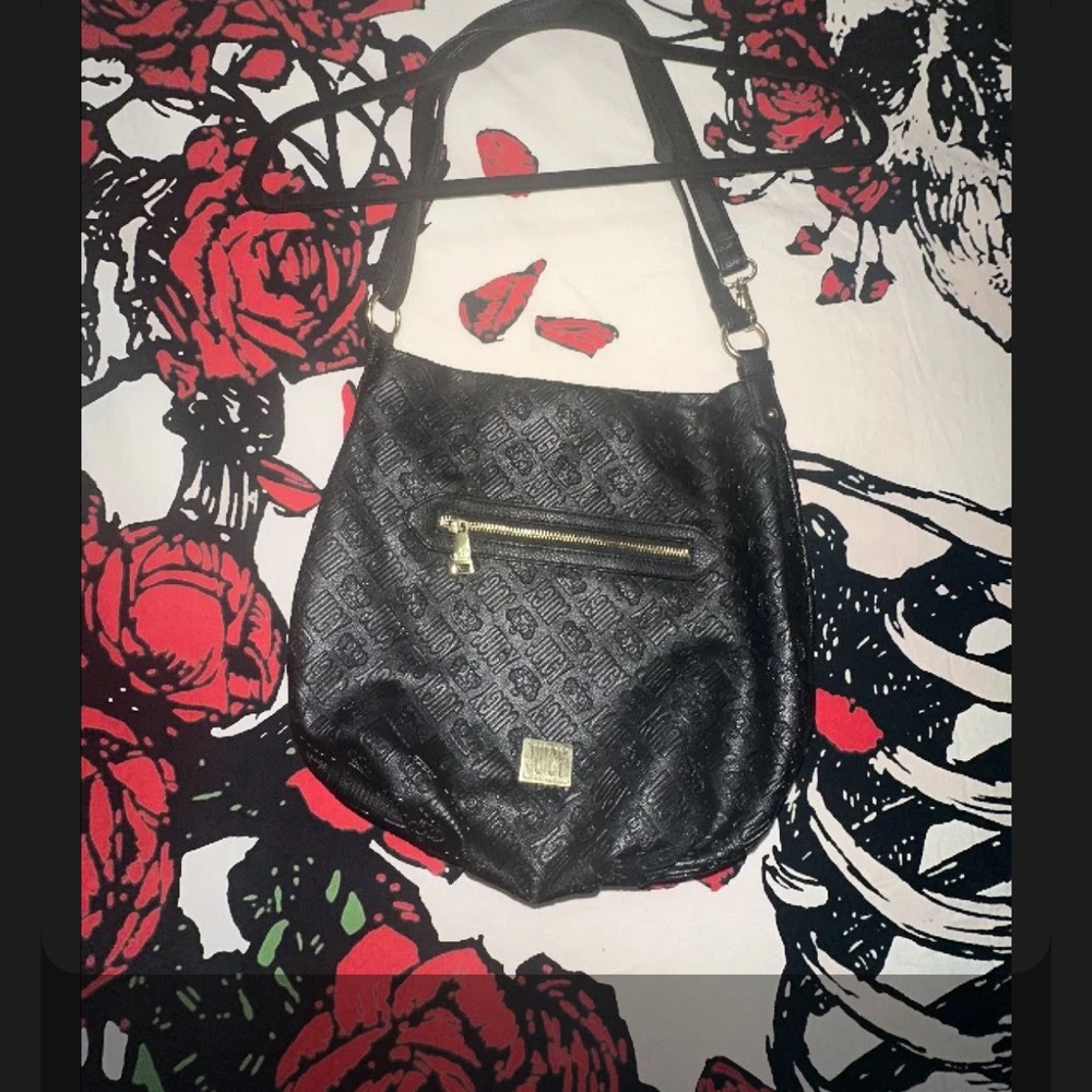 Juicy Couture Black Embossed Satchel